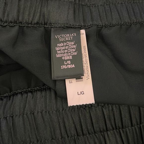 Victoria’s Secret Velvet Polka dots Mesh Wide Leg Pants Black Large - Picture 4 of 4